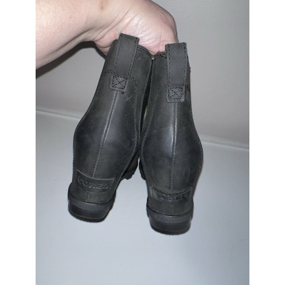 SOREL Womens Joan Of Arctic II Black Wedge Boot Size 9.5 - Picture 8 of 13